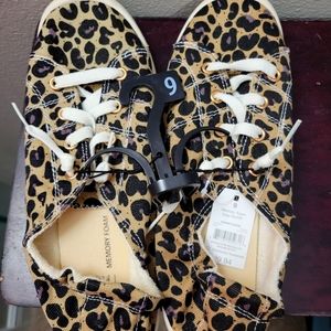 NWT Cheetah print slip on shoes